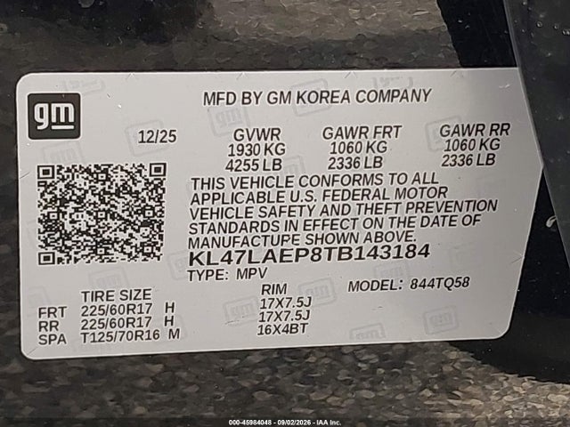 Продажа на аукционе авто 2026 Buick Envista Preferred Fwd, vin: KL47LAEP8TB143184, номер лота: 45984048
