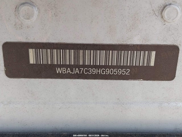 Aukcja sprzedaży 2017 Bmw 530i Xdrive, vin: WBAJA7C39HG905952, numer aukcji: 45984104