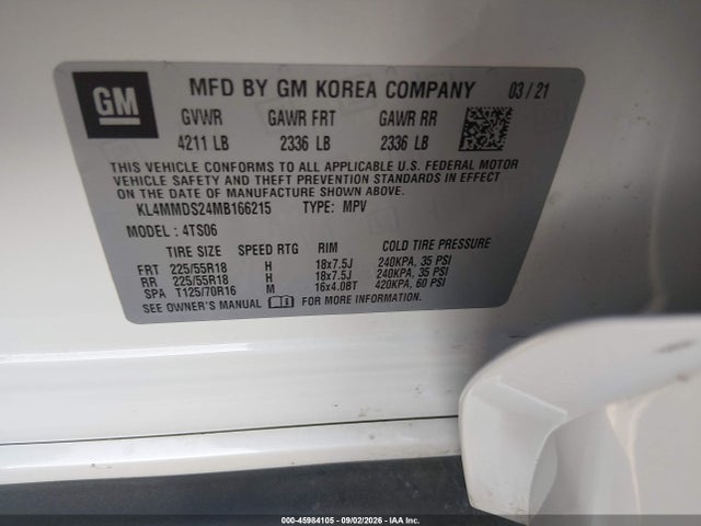 Продаж на аукціоні авто 2021 Buick Encore Gx Fwd Select, vin: KL4MMDS24MB166215, номер лоту: 45984105