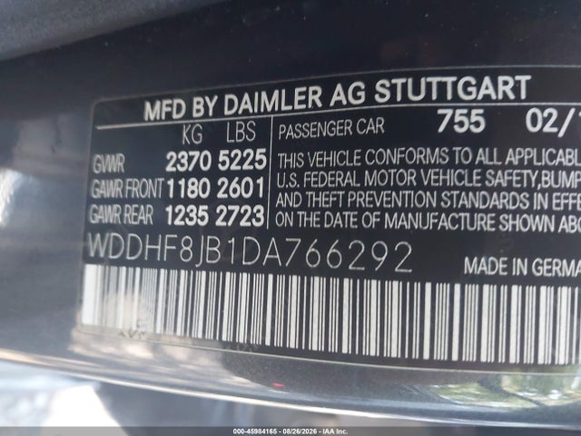 Продаж на аукціоні авто 2013 Mercedes-benz E 350 4matic, vin: WDDHF8JB1DA766292, номер лоту: 45984165