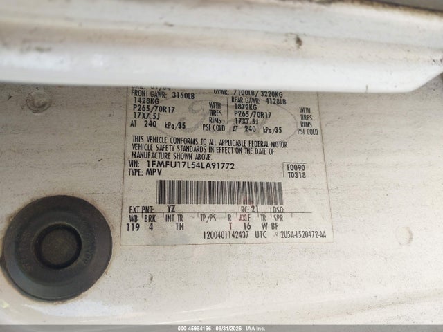Aukcja sprzedaży 2004 Ford Expedition Eddie Bauer, vin: 1FMFU17L54LA91772, numer aukcji: 45984166
