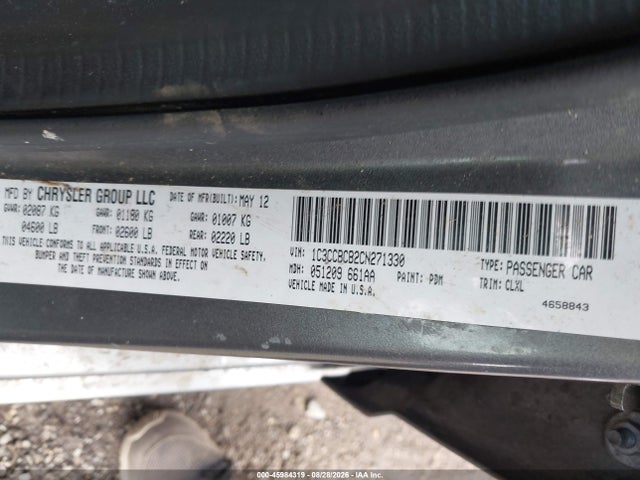45984319 :رقم المزاد ، 1C3CCBCB2CN271330 vin ، 2012 Chrysler 200 Limited مزاد بيع