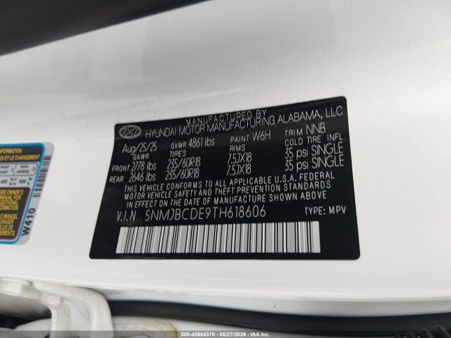Hyundai TUCSON SEL 2026 5NMJBCDE9TH618606 Image 9