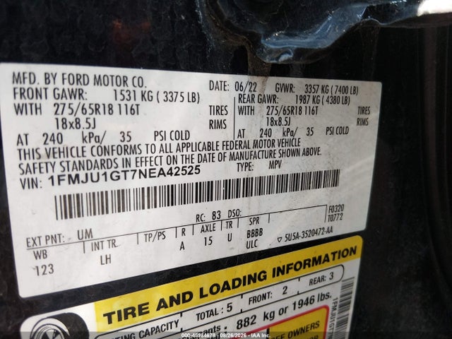 Ford Expedition Xl 2022 1FMJU1GT7NEA42525 Image 9