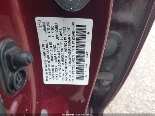 Honda Civic Lx 2014 2HGFB2F57EH500275 Image 9