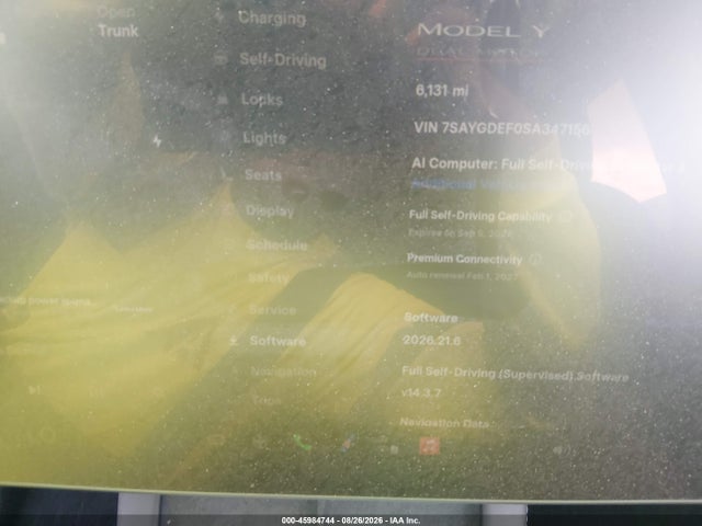 Продаж на аукціоні авто 2025 Tesla Model Y Performance Dual Motor All-wheel Drive, vin: 7SAYGDEF0SA347156, номер лоту: 45984744