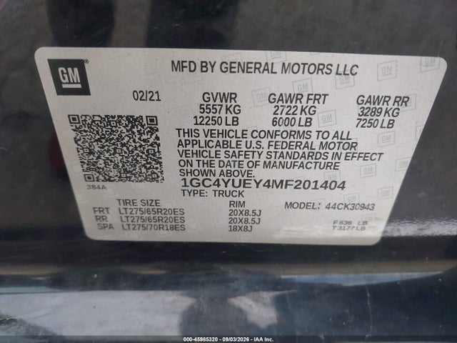 Chevrolet SILVERADO 3500HD 2021 1GC4YUEY4MF201404 Image 8