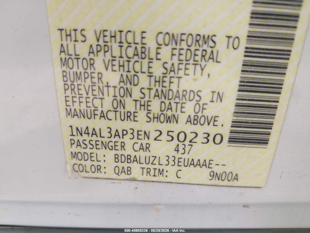 Nissan Altima 2.5 Sv 2014 1N4AL3AP3EN250230 Image 9