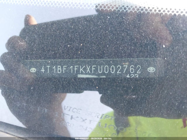Aukcja sprzedaży 2015 Toyota Camry Se, vin: 4T1BF1FKXFU002762, numer aukcji: 45985357