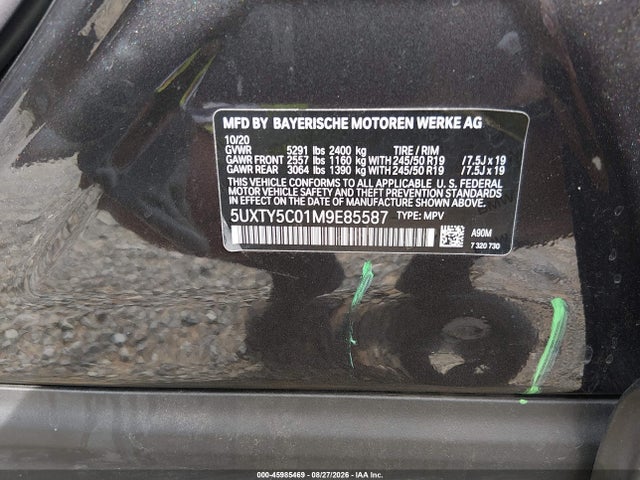Продажа на аукционе авто 2021 Bmw X3 Xdrive30i, vin: 5UXTY5C01M9E85587, номер лота: 45985469