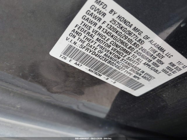 Aukcja sprzedaży 2014 Acura Mdx, vin: 5FRYD4H23EB024627, numer aukcji: 45985537