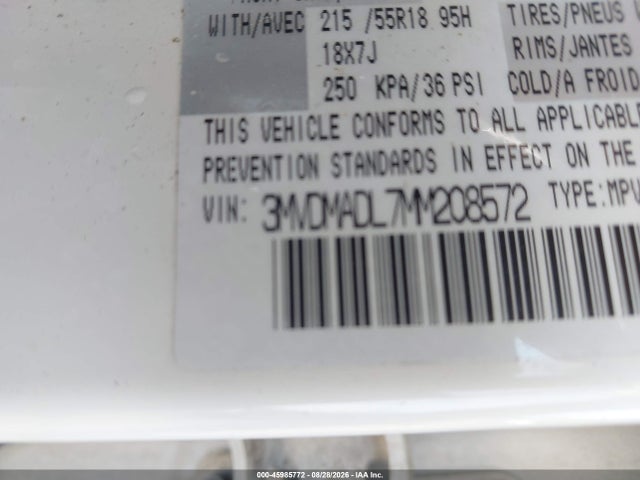 Aukcja sprzedaży 2021 Mazda Cx-30 Premium, vin: 3MVDMADL7MM208572, numer aukcji: 45985772