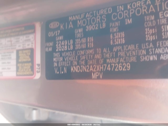 KNDJN2A2XH7472629 KIA Soul
