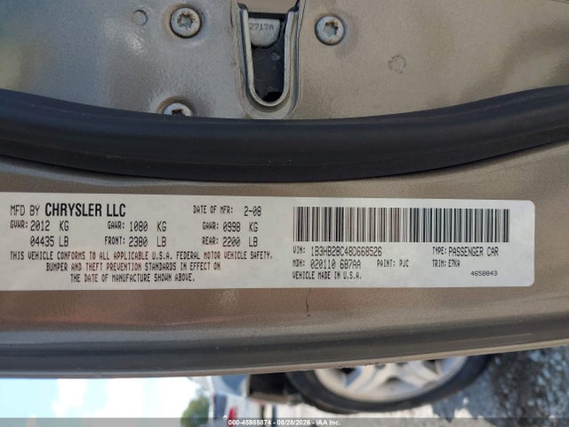 Продажа на аукционе авто 2008 Dodge Caliber Se, vin: 1B3HB28C48D668526, номер лота: 45985874