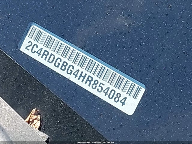 45985941 :رقم المزاد ، 2C4RDGBG4HR854084 vin ، 2017 Dodge Grand Caravan Se Plus مزاد بيع