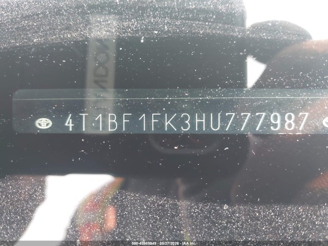 Aukcja sprzedaży 2017 Toyota Camry Se, vin: 4T1BF1FK3HU777987, numer aukcji: 45985949