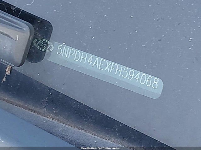 45986208 :رقم المزاد ، 5NPDH4AEXFH594068 vin ، 2015 Hyundai Elantra Se مزاد بيع