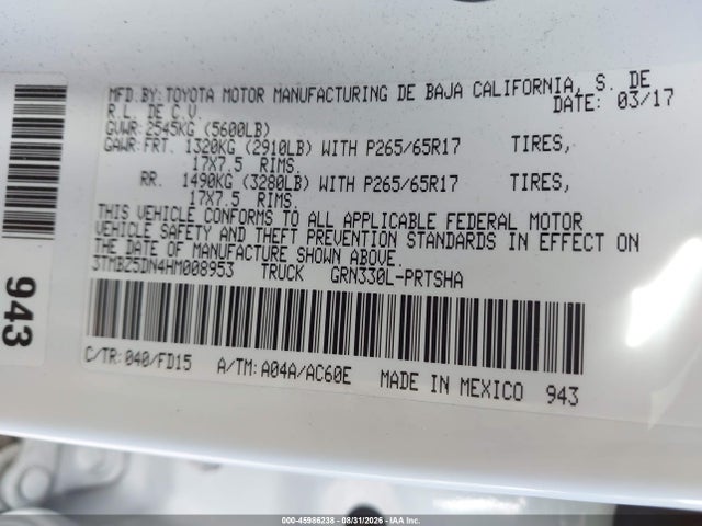 Toyota Tacoma 2017 3TMBZ5DN4HM008953 Image 21