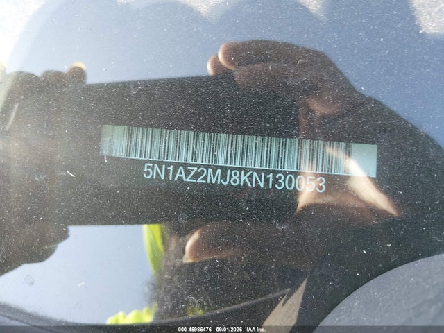 2019 Nissan Murano Sv მანქანა იყიდება აუქციონზე, vin: 5N1AZ2MJ8KN130053, აუქციონის ნომერი: 45986476