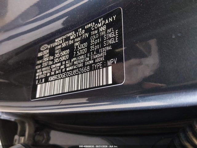 Hyundai Palisade Xrt 2025 KM8R3DGE0SU852668 Image 9