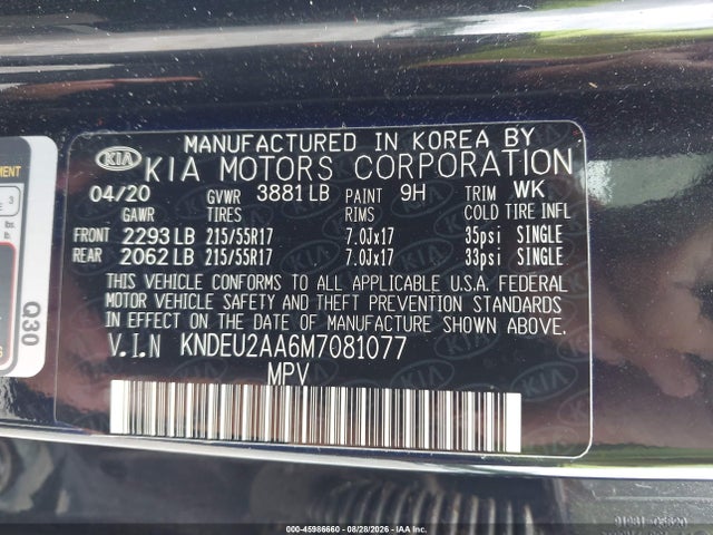 KIA SELTOS S 2021 KNDEU2AA6M7081077 Image 9