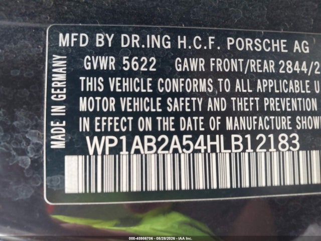 WP1AB2A54HLB12183 Porsche MACAN S