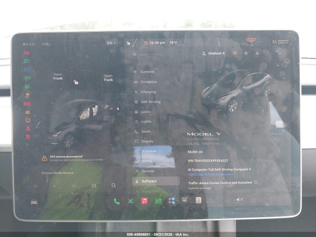 45986801 :رقم المزاد ، 7SAYGDEEXPF854227 vin ، 2023 Tesla Model Y Awd/long Range Dual Motor All-wheel Drive مزاد بيع