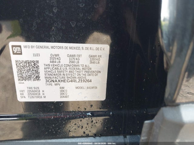 Продажа на аукционе авто 2024 Chevrolet Equinox Fwd Ls, vin: 3GNAXHEG4RL219264, номер лота: 45986940