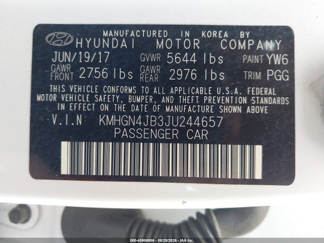 Продажа на аукционе авто 2018 Genesis G80 3.3t Sport, vin: KMHGN4JB3JU244657, номер лота: 45986986