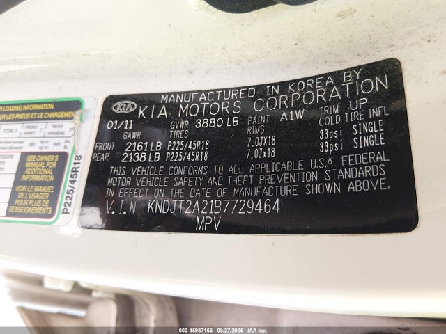 Продаж на аукціоні авто 2011 Kia Soul !, vin: KNDJT2A21B7729464, номер лоту: 45987166