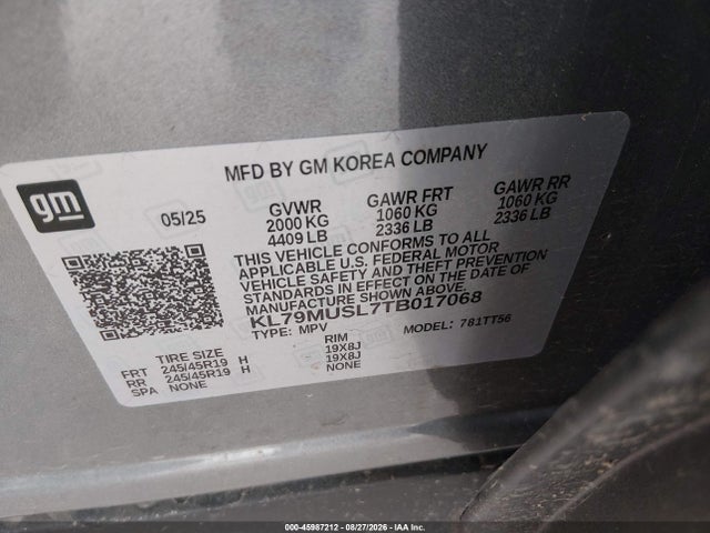 Chevrolet Trailblazer Awd Rs 2026 KL79MUSL7TB017068 Image 9