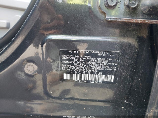 Aukcja sprzedaży 2015 Subaru Forester 2.5i Premium, vin: JF2SJAFC3FH531668, numer aukcji: 45987225