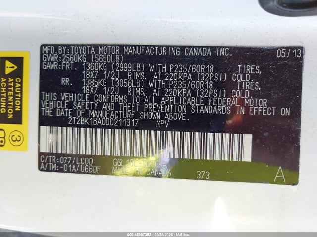 Продаж на аукціоні авто 2013 Lexus Rx 350, vin: 2T2BK1BA0DC211317, номер лоту: 45987382