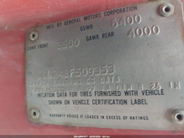 Продаж на аукціоні авто 1978 Chevrolet Pickup, vin: CCL248F509353, номер лоту: 45987677