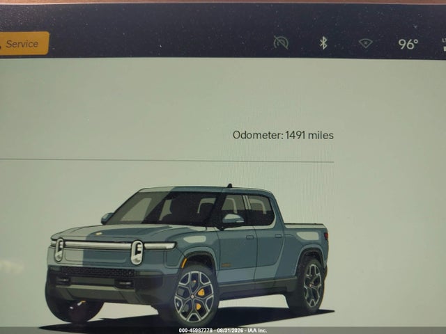 45987778 :رقم المزاد ، 7FCTGBAP4TN046934 vin ، 2026 Rivian R1t Tri Motor Max Pack مزاد بيع