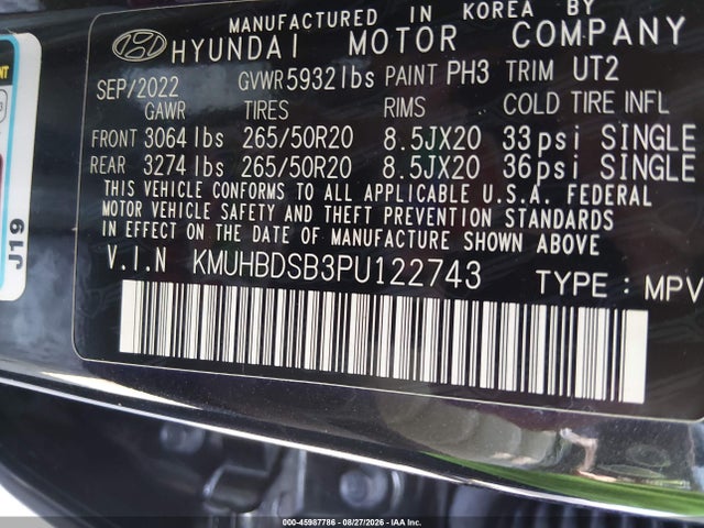 Aukcja sprzedaży 2023 Genesis Gv80 2.5t Awd, vin: KMUHBDSB3PU122743, numer aukcji: 45987786
