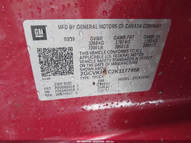 Chevrolet Silverado 1500 Ld Lt 2019 2GCVKPEC2K1177958 Image 9