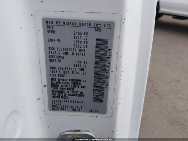 Nissan Nv200 S 2018 3N6CM0KN3JK699674 Image 9