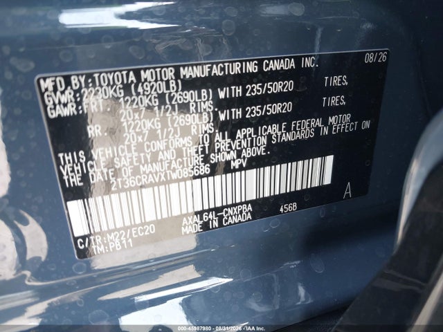 Toyota RAV4 XSE 2026 2T36CRAVXTW085686 Image 9
