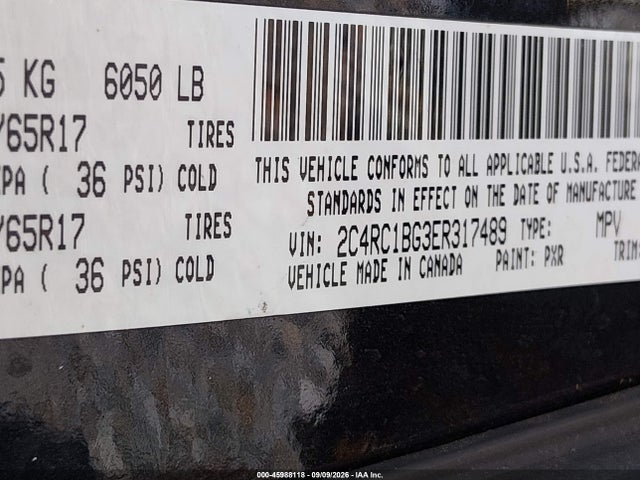 Aukcja sprzedaży 2014 Chrysler Town & Country Touring, vin: 2C4RC1BG3ER317489, numer aukcji: 45988118