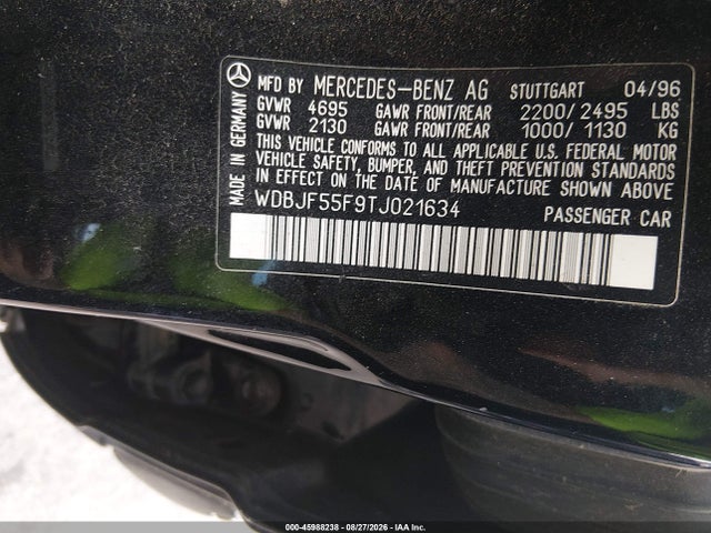 Продажа на аукционе авто 1996 Mercedes-benz E 320, vin: WDBJF55F9TJ021634, номер лота: 45988238