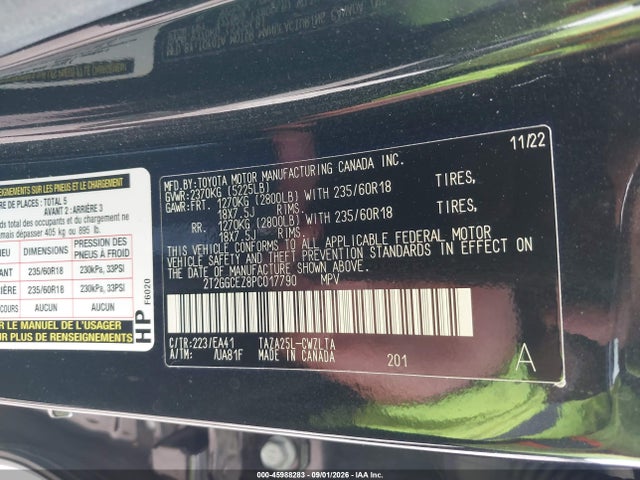 Aukcja sprzedaży 2023 Lexus Nx 350 Premium, vin: 2T2GGCEZ8PC017790, numer aukcji: 45988283