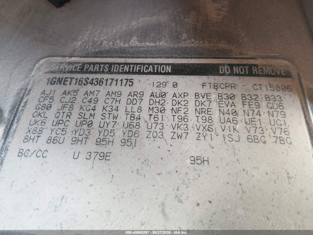 45988297 :رقم المزاد ، 1GNET16S436171175 vin ، 2003 Chevrolet Trailblazer Ext Lt مزاد بيع