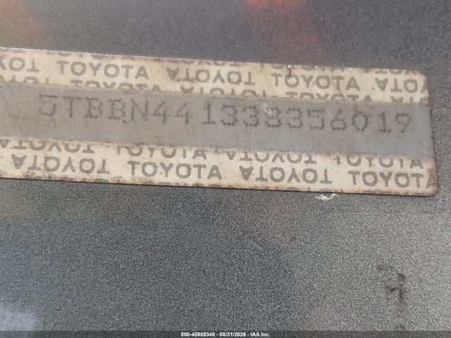 2003 Toyota Tundra Sr5 მანქანა იყიდება აუქციონზე, vin: 5TBBN44133S356019, აუქციონის ნომერი: 45988348