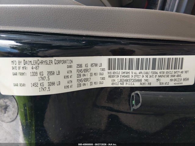 Aukcja sprzedaży 2007 Jeep Grand Cherokee Laredo, vin: 1J8GS48K97C650808, numer aukcji: 45988508