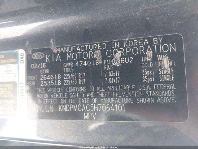 KIA Sportage Lx 2017 KNDPMCAC5H7064101 Image 9