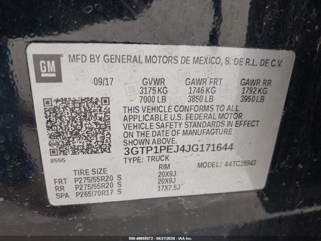 GMC Sierra 1500 Denali 2018 3GTP1PEJ4JG171644 Image 9