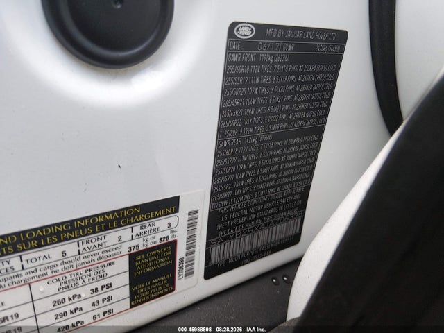 Продажа на аукционе авто 2018 Land Rover Range Rover Velar P250 S, vin: SALYB2RX4JA706398, номер лота: 45988598
