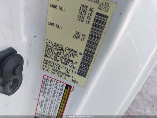 Aukcja sprzedaży 2013 Nissan Altima 2.5 S, vin: 1N4AL2EP7DC231713, numer aukcji: 45988721