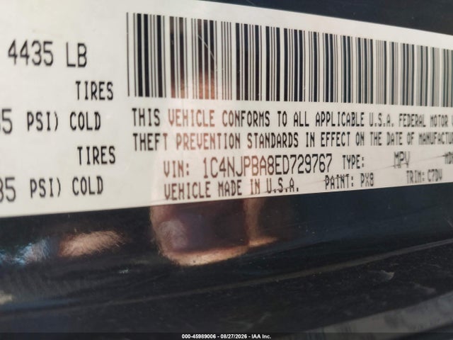 1C4NJPBA8ED729767 Jeep Patriot Sport